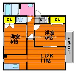 ソレジオ浜中　A棟の物件間取画像